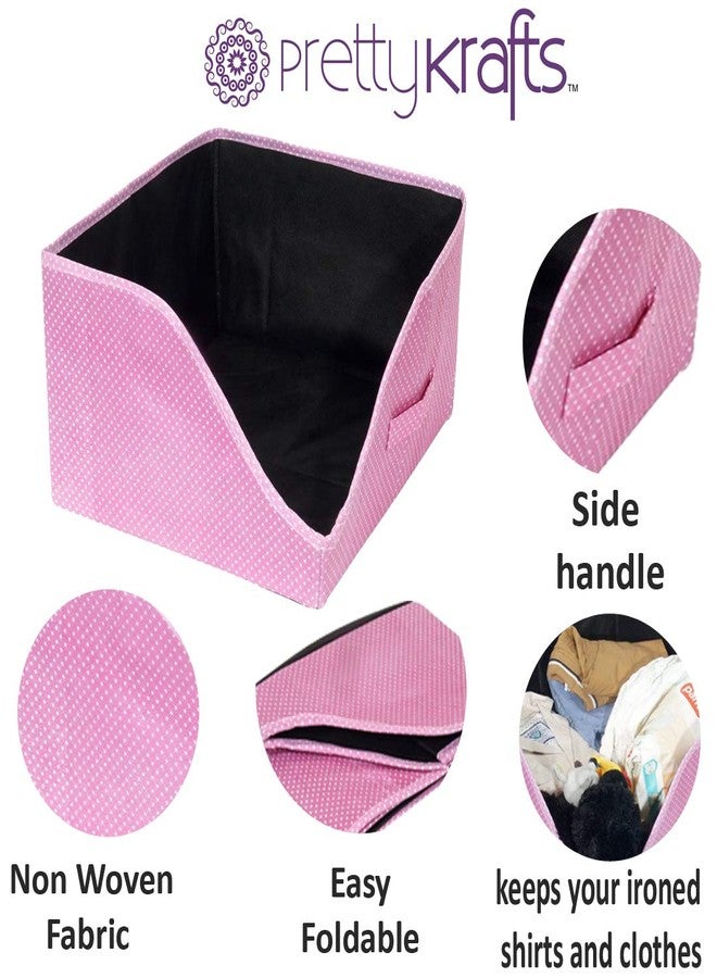 PrettyKrafts 6 Pcs Non Woven Shirt Stacker/Cloth Organizer for Storage/Closet & Wardrobe Organizer for Storage/Foldable Shirt Organizer Cloth Storage Box (Pink, 37x42x23 cm) - Image 2